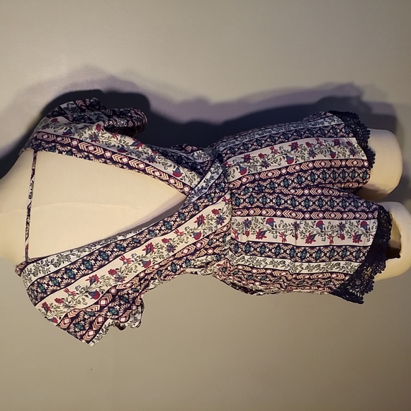 Iris ROMPER S Navy Floral with Navy LACE undershort - Picture 6 of 7